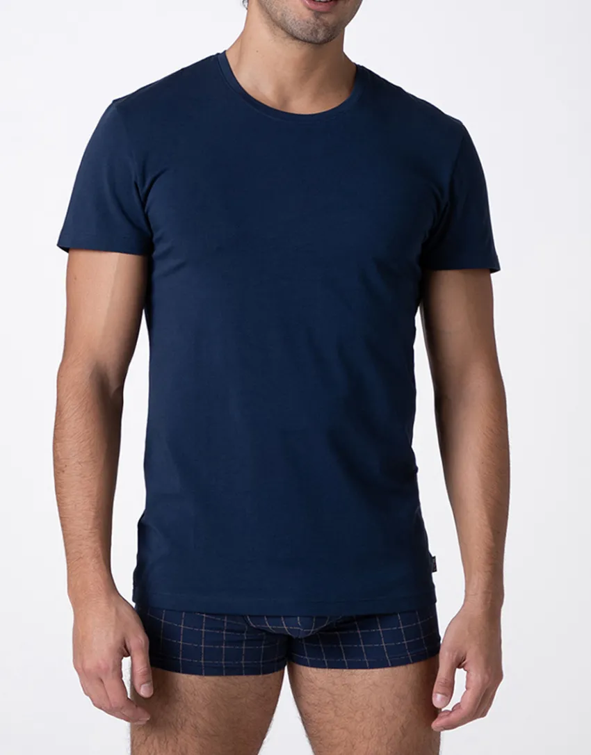 Uomo LOVABLE T-Shirt-T-Shirt Girocollo Casual Stretch Cotton, REF# L0DL5