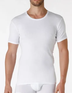 Uomo LOVABLE T-Shirt-T-shirt girocollo Classic Cotton 100% cotone, REF# L0306