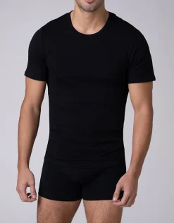 Uomo LOVABLE T-Shirt-T-shirt girocollo Cool Sensation in Stretch Cotton, REF# L0DGP