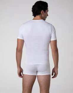 Uomo LOVABLE T-Shirt-T-shirt girocollo Warm Sensation in Stretch Cotton, REF# L041Y