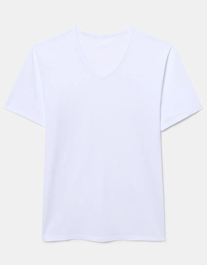 Uomo LOVABLE T-Shirt-T-shirt scollo a V Cool Sensation in Stretch Cotton, REF# L0DGO