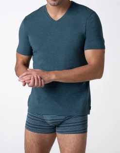 Uomo LOVABLE T-Shirt-T-Shirt Scollo a V Rephined Cotton Modal, geREF# L0DLB