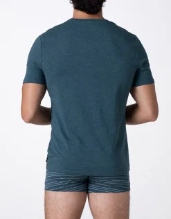 Uomo LOVABLE T-Shirt-T-Shirt Scollo a V Rephined Cotton Modal, geREF# L0DLB