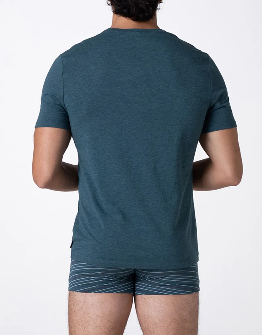 Uomo LOVABLE T-Shirt-T-Shirt Scollo a V Rephined Cotton Modal, geREF# L0DLB