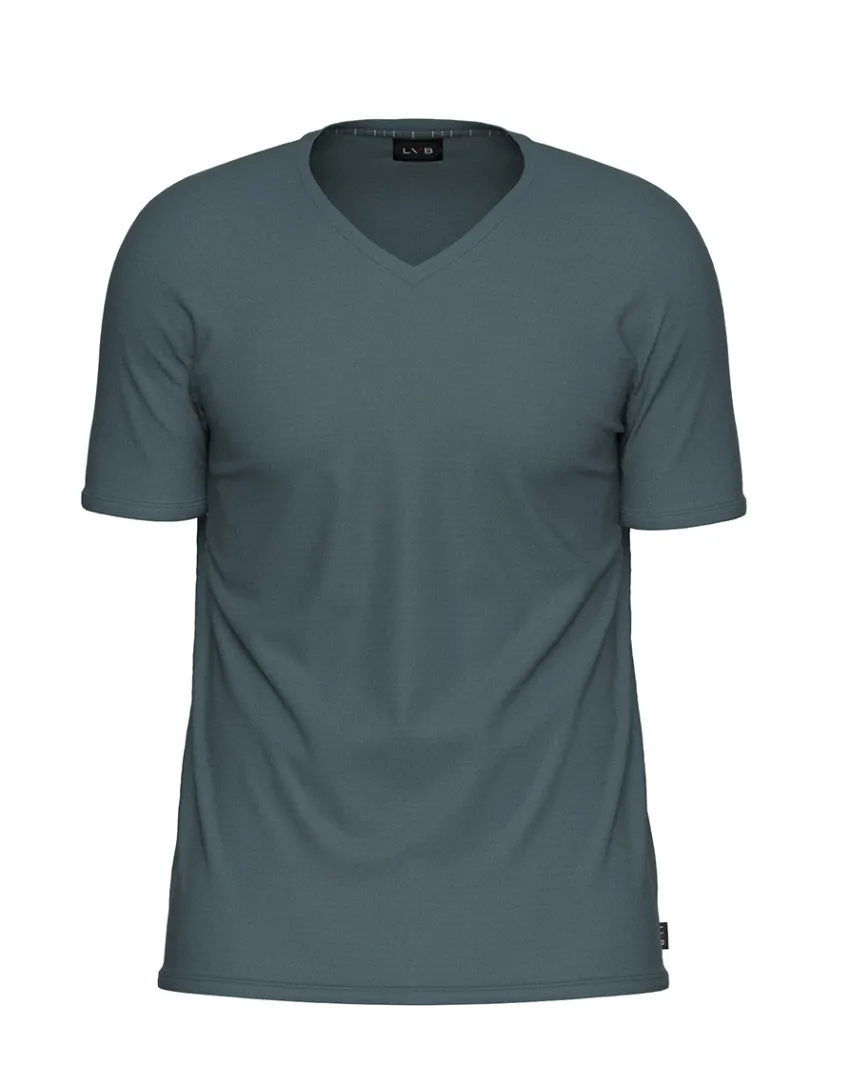 Uomo LOVABLE T-Shirt-T-Shirt Scollo a V Rephined Cotton Modal, geREF# L0DLB