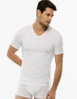 Uomo LOVABLE T-Shirt-T-Shirt uomo con scollo a V profondo Supima Premium Cotton, REF# 8439