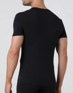 Uomo LOVABLE T-Shirt-T-shirt uomo con scollo a v in micromodal, neraREF# L070A