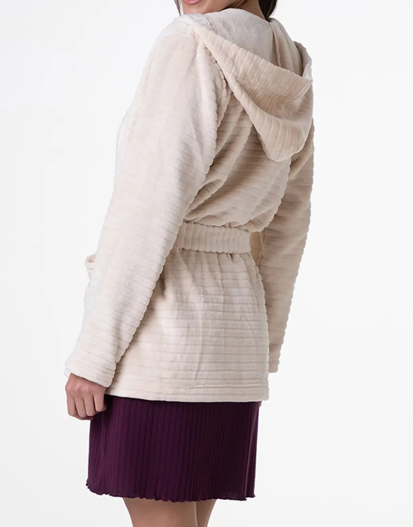 Donna LOVABLE Homewear|Vestaglie E Kimono-Vestaglia in Pelliccetta Jacquard, REF# L0E9L